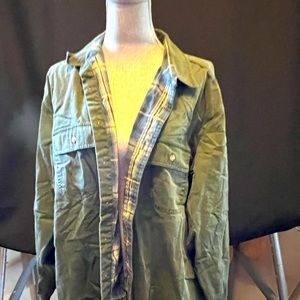 LL Bean flannel lined button down shirt